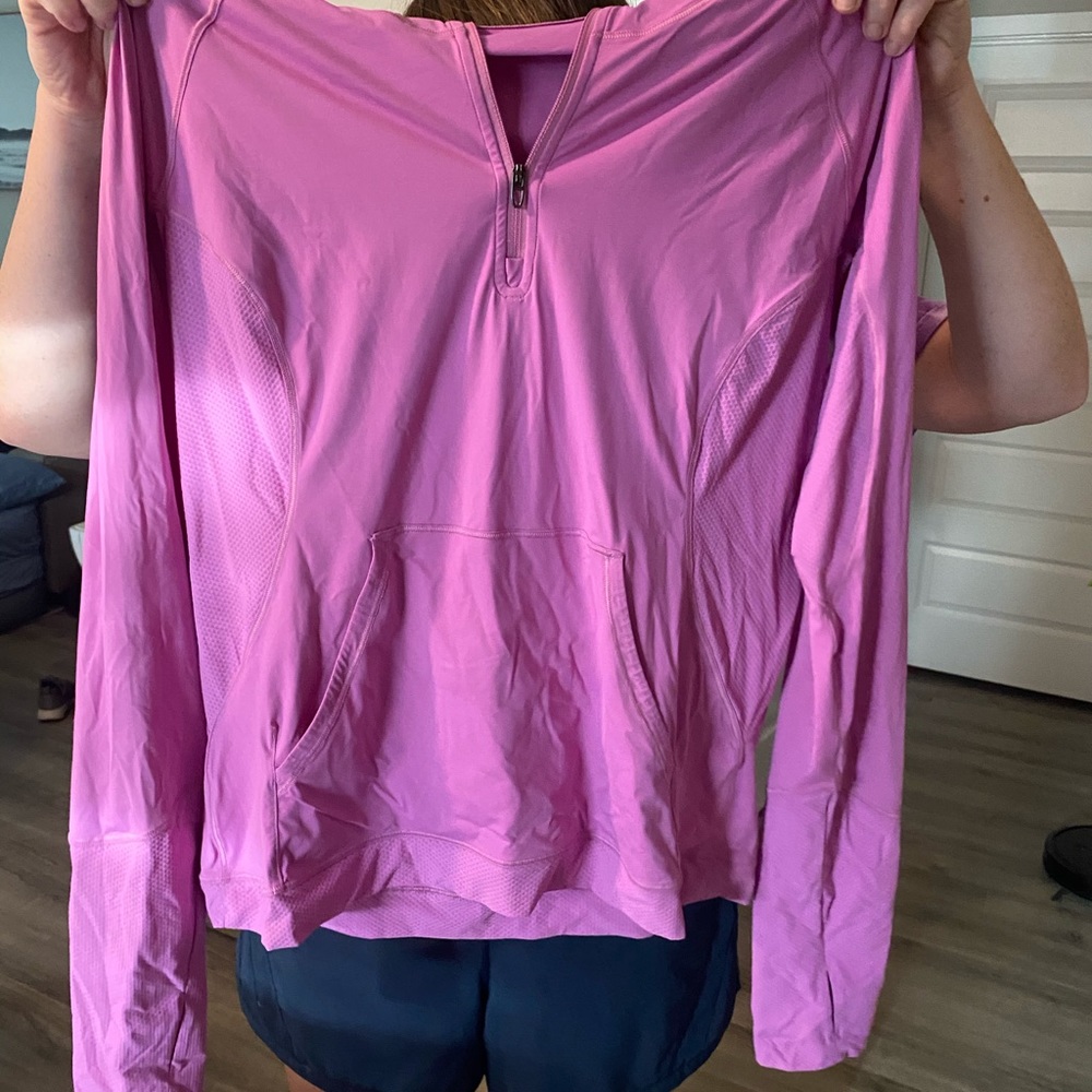Pink lululemon quarter-zip. Size 8